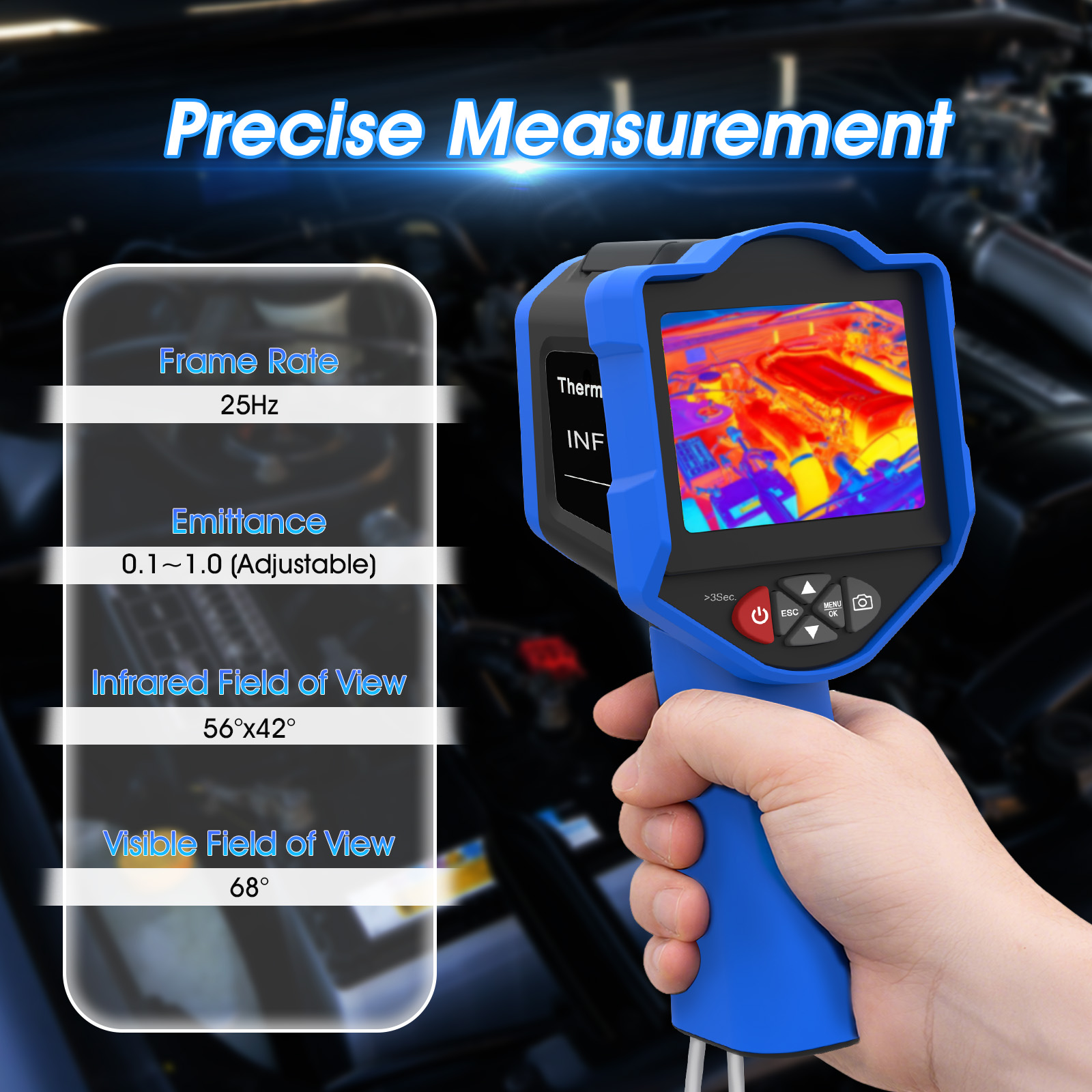Caméra thermique HoldPeak, IR  - Thermal Imaging Camera 256X192 avis et prix