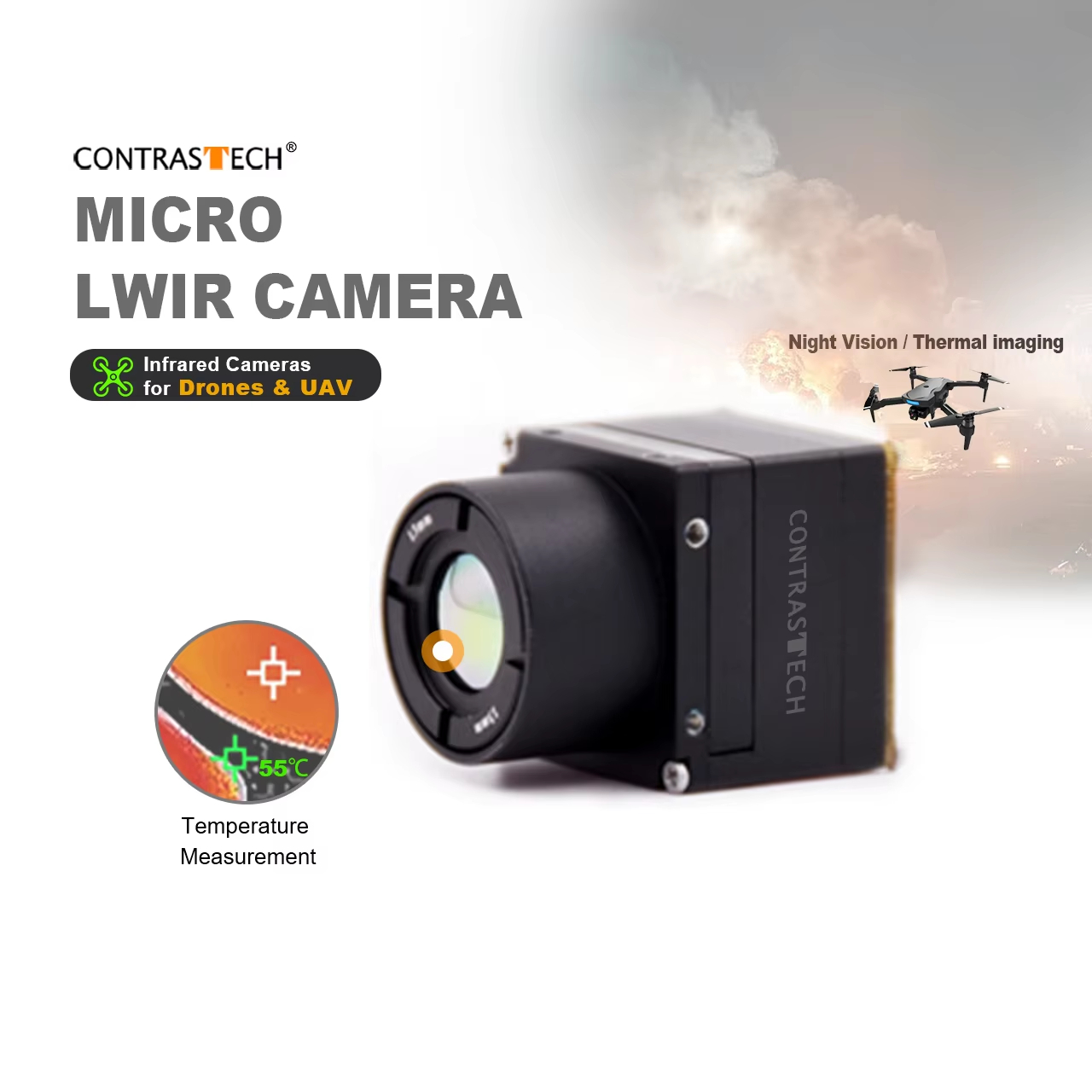 640x512 LWIR noyau d'imagerie  - Thermal Imager Drone Gimbal avis et prix